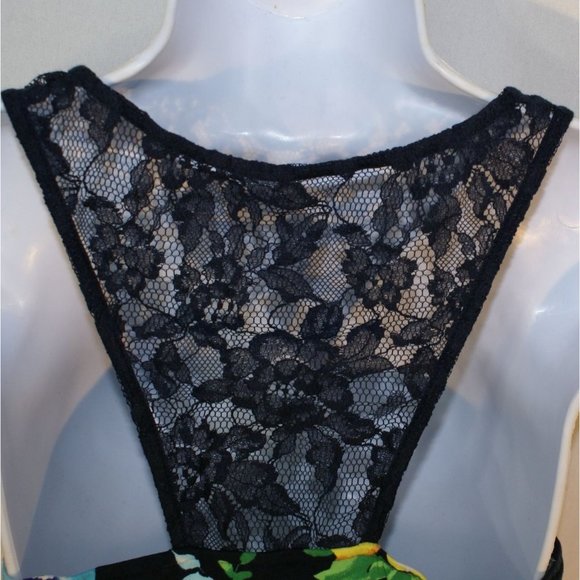 Aeropostale Floral Lace Back Dress Size M - Picture 3 of 6